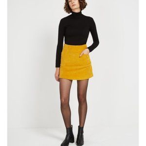 Corduroy Mini Skirt in Dusty Mustard